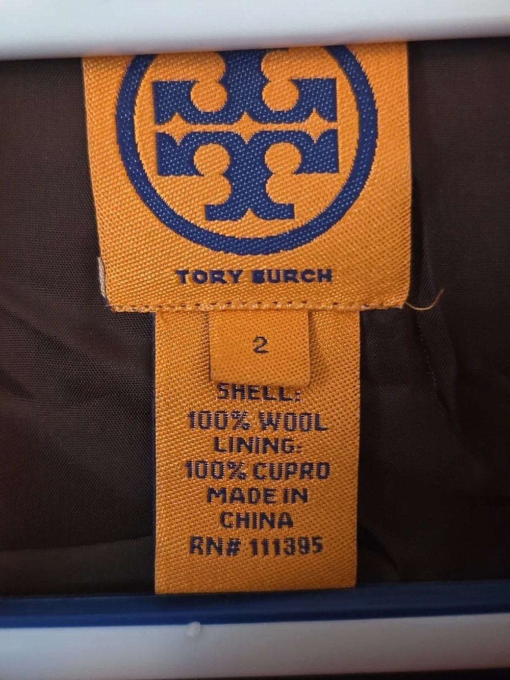 TORY BURCH | Lightweight Red Orange Wool Double Breasted Jacket Peacoat Size 2